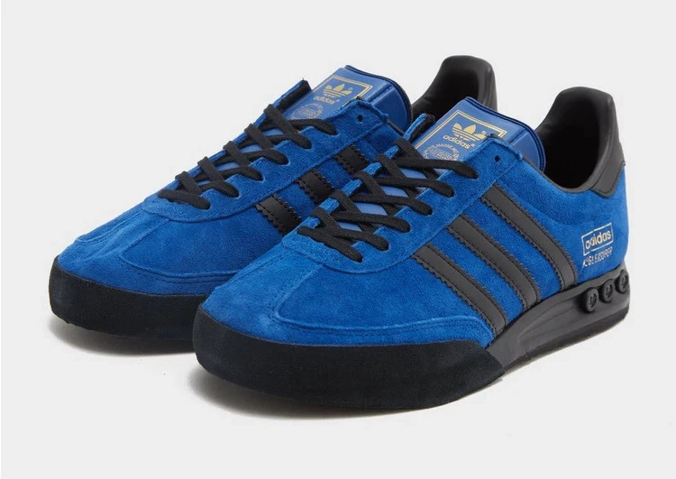 Adidas black and blue hotsell trainers