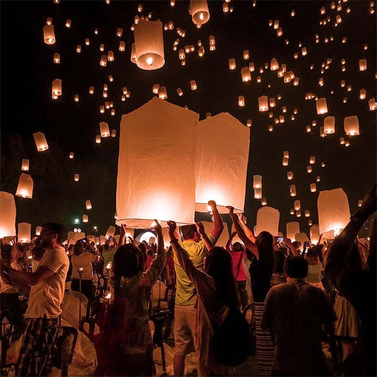10 PACK Paper Wishing Light Fire Sky Flying Paper Candle Paper For