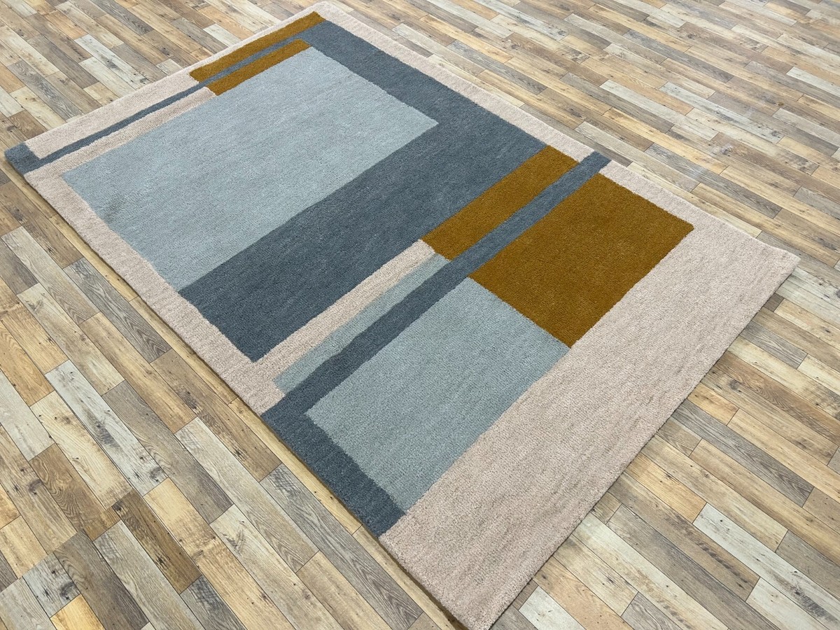 新品未使用 Arnold Palmer by ALWAYTH RUG ラグマット Rug Hand Tufted Wool Area Rug New Geometric Abstract Design