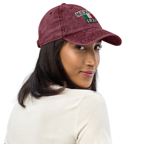 Vintage Mexico 1821 Hat Mexican Flag Twill Cotton Dad Cap Patriotic Baseball Cap - Imagen 32 de 63