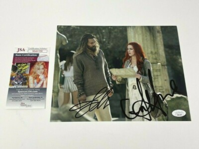 Jason Momoa and Amber Heard Dual signed 8x10 Aquaman Photo with