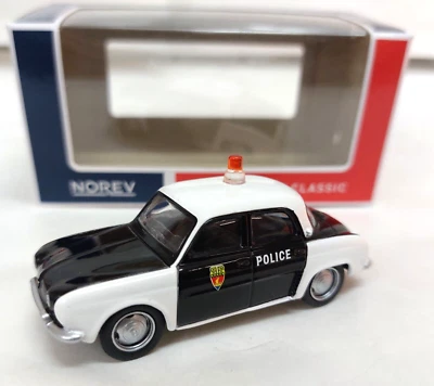 Renault Dauphine Police 1/64 3 Inches Norev Neuf Boite Carton