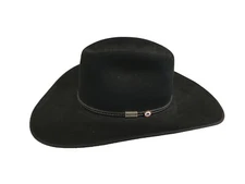 Resistol 4x Black Beaver Cowboy Hat 6 7/8 Made In Texas USA