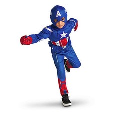 Authentic Disney Store Marvel Superhero Captain America Deluxe Costume 7/8