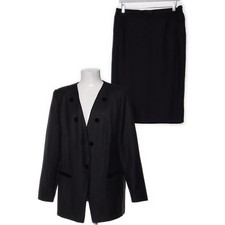 HMC, Business Kostüm, Größe: 46, Baumwolle/Polyester, Grau, Tweed #UeX