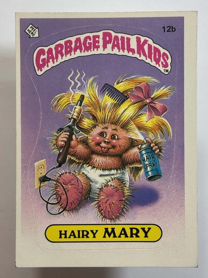 Topps Garbage Pail Kids 1985 - Serie 1 - Mate #12b Hairy Mary (Ex) ¡Ver fotos! Foto 3 de 4