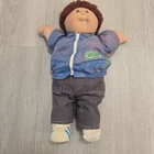 Cabbage Patch Kids Boy Doll Short Brown Hair W/ Jacket & Jeans - Coleco 1982 VTG