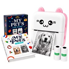 Pocket Thermal Printer Wireless Inkless Mini Printer for Labels Stickers Photos