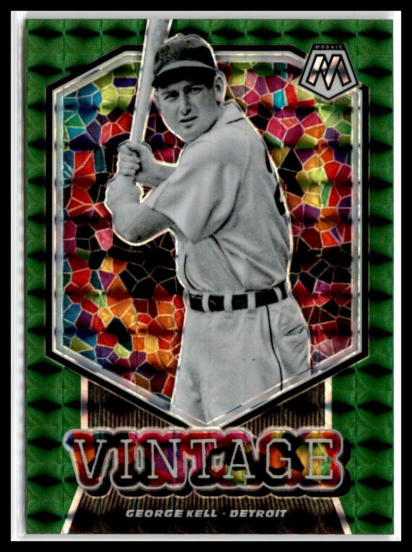 George Kell 2021 Panini Mosaic Vintage Green #V2 Detroit Tigers