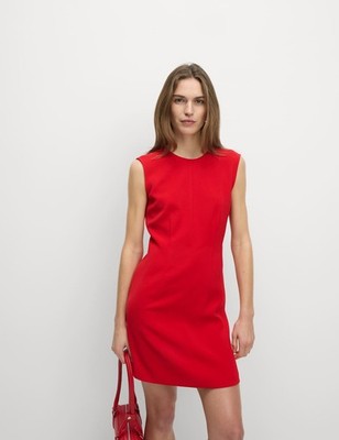 Marks & Spencer Womens Red Mini Shift Women Dress - M&S