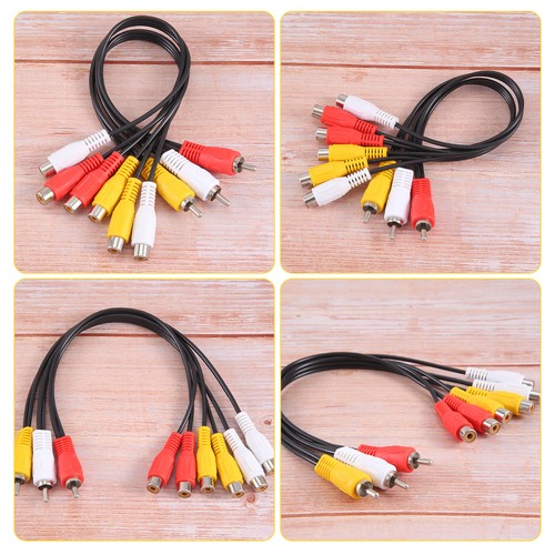 3X( 3 Cinch-Stecker auf 6 Cinch-Buchse Splitter Audio Video Av-Adapterkabel9215 - Afbeelding 5 van 7