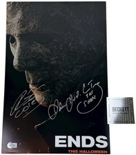 James Jude Courtney & Rohan Campbell signed 12x18 Poster Michael Myers Corey Cun