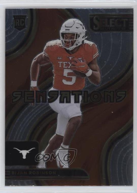 2023 Panini Select Draft Picks Sensations Bijan Robinson #SEN-BR Rookie RC 6k2