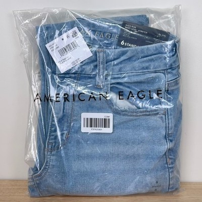 NWT American Eagle Womens 6 Reg Next Level Stretch High Rise Curvy Jegging Blue