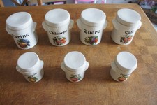 LOT 7 ANCIENS POT A EPICES EN GRES EMAILLEE VERNISSEE