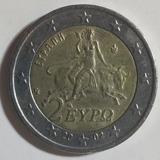 Grecja 2 euro 2002 bez znaku S moneta regularna obiegowa 2 € greckie euro