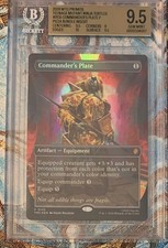 Commander's Plate Borderless Foil Graded BGS 9.5 TMNT MTG