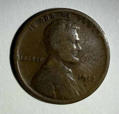 1913-D Lincoln Wheat Cent ~ GOOD (GD) Condition Semi-Key Date COMBINED SHIPPING!