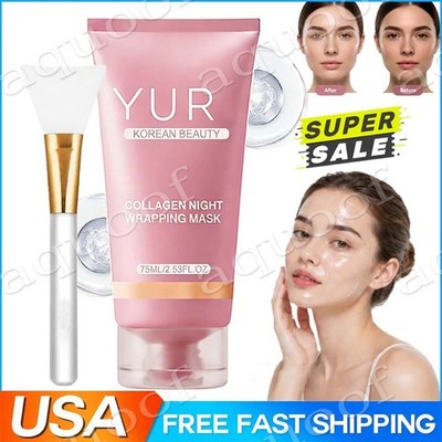 YURI Korean Beauty Collagen Night Wrapping Mask 2026 New Hydrating Mask 75ML