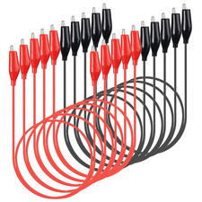 Alligator Clips Electrical 10pcs, 0.5mm /20AWG Wire, Insulated Test Leads with