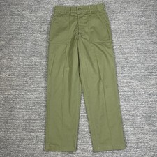 Military Utility Pants Trousers OG-507 32x31 fits 30x30 Poly Cotton Baker 70s