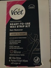 Veet Professional Ready-To-Use Wax Strip Kit NIB