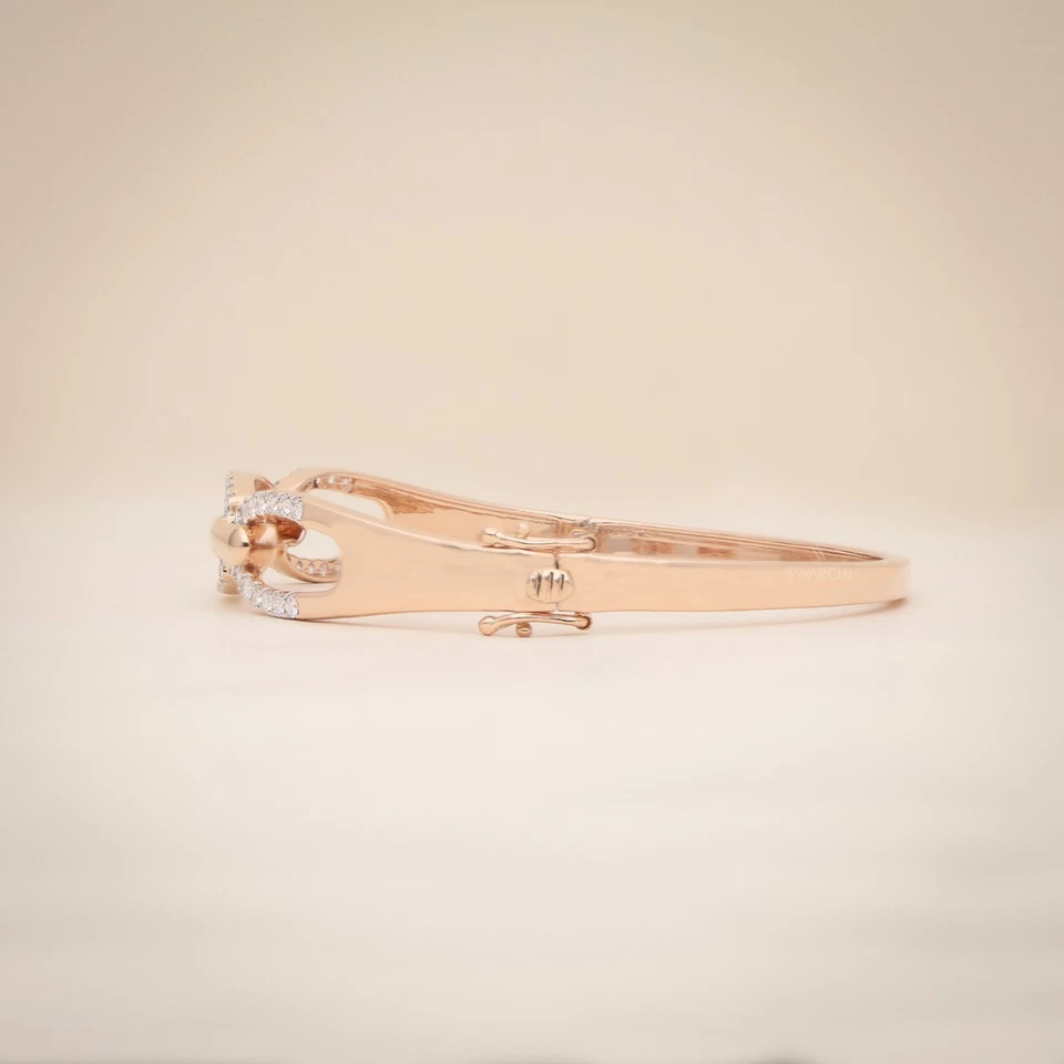 Pulsera Oro Rosa 18K | Diamantes Rosa Claro Natural | Peso Bruto 13,57 g Foto 4 de 4