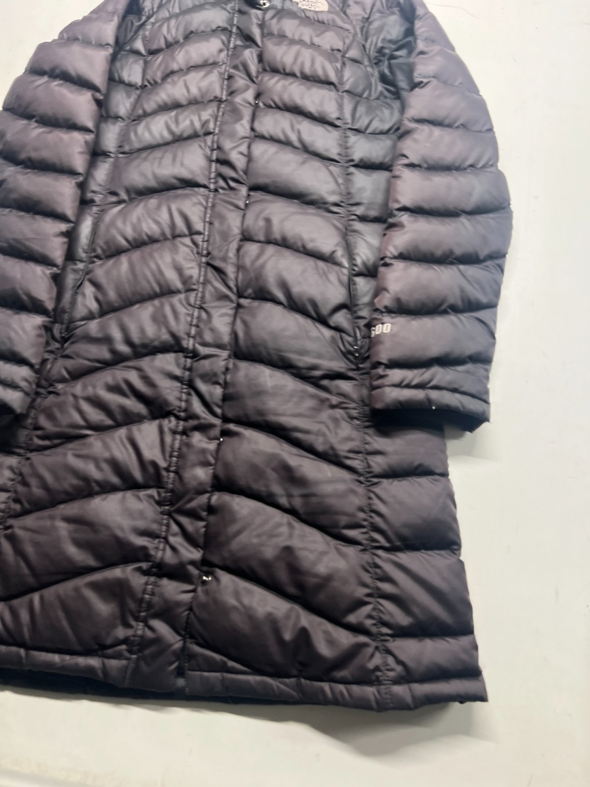 The North Face 600 Puffer Parka Black Full Zip Goose Down Quilted Women Sz Small thumbnail 3