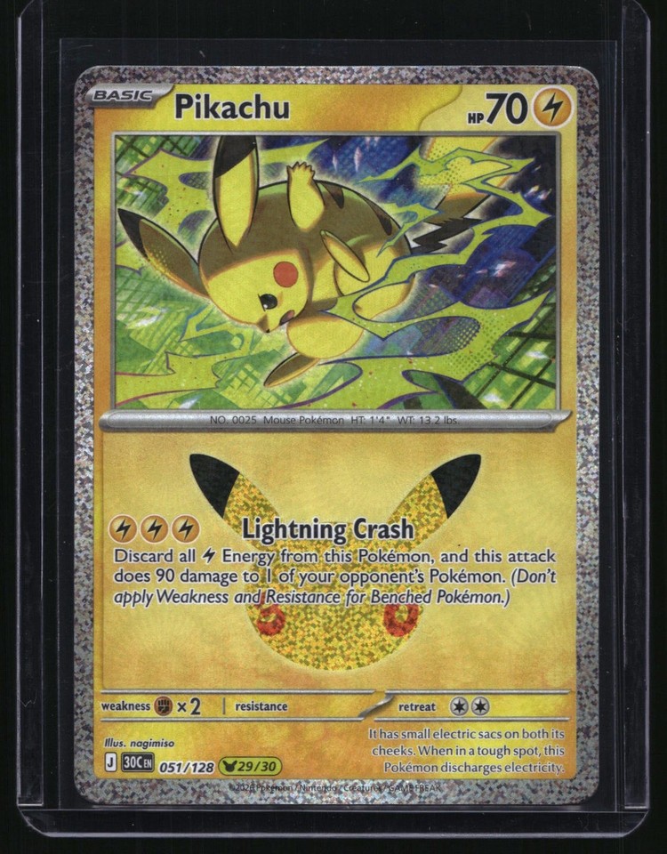 Pokémon 30th Celebration (30C) # ( ) Pikachu Pokémon 30th Celebration (30C) #051/128 (29/30) Pikachu