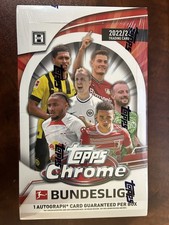 2022-23 TOPPS CHROME BUNDESLIGA SOCCER HOBBY BOX FACTORY SEALED 1 AUTO PER BOX
