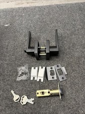 Door Lock Matte Black Door Knob with Lock, Heavy Duty Keyed Front Door Handle