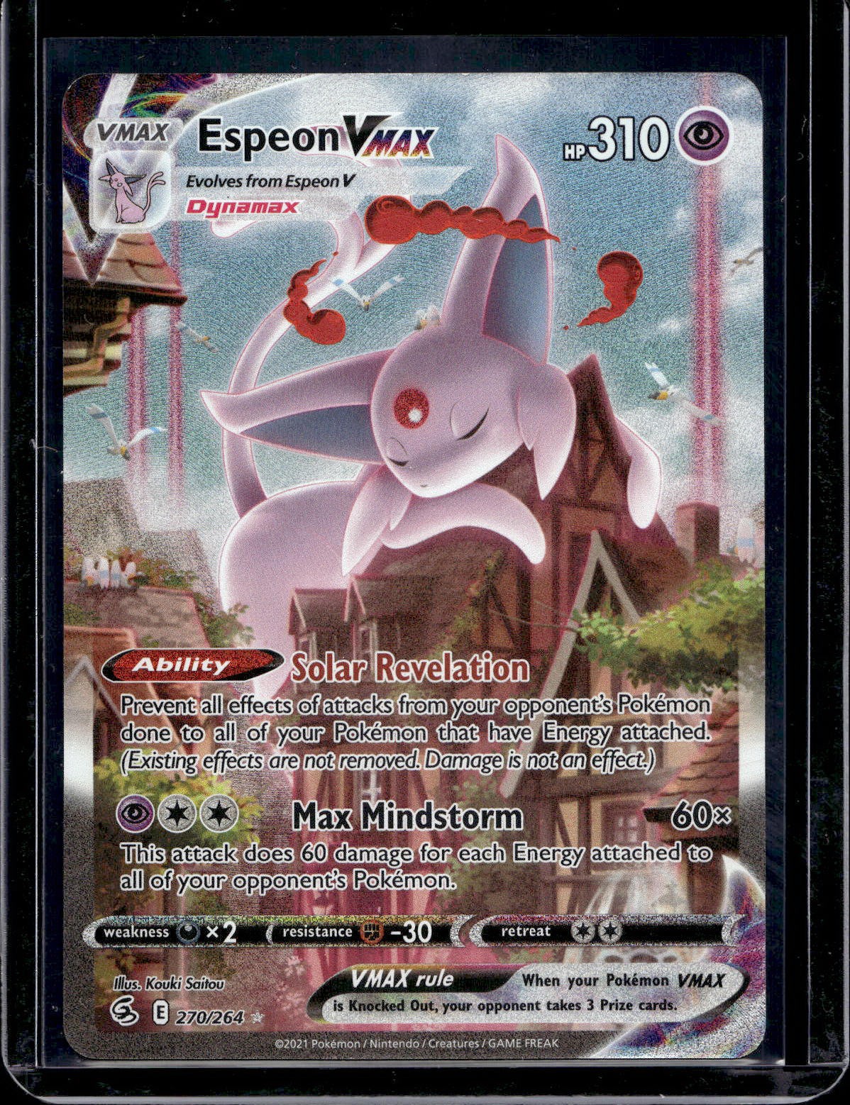 Pokemon SWSH08: Fusion Strike Espeon VMAX (Alternate Art Secret) 270/264