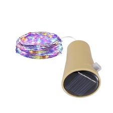 Solar Wine Bottle Lights 2M 20 LED Waterproof Copper Cork String Lights Outdoor