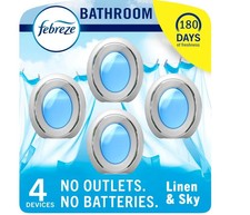Febreze Small Spaces Air Freshener, Plug in Alternative for Home, Linen  Sky