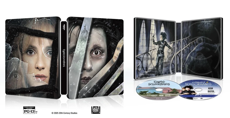 EDWARD SCISSORHANDS STEELBOOK 4K ULTRA HD + BLU-RAY + DIGITAL NEW! - Image 3 of 4