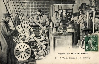 Ak Usines de Dion-Bouton, a l'Atelier d'Electricite, le Bobinage - 4430927