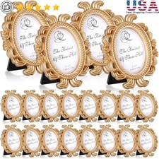 Vintage Baroque Mini Picture Frames 20 Pack Oval Tabletop Display Resin Decor US
