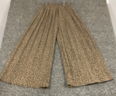 Unbranded Girls Wide Leg Animal Print Pants Brown Black Leopard Casual Beachy