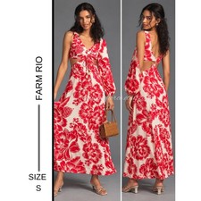 MSRP: $259 | ✨ Farm Rio Red Floral One-Shoulder Dress | Size S | DRYCLEANED✨