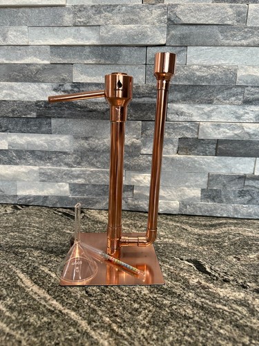 CoProof Handmade Moonshine Copper Proofing Parro, Glass Funnel and Hydrometer A7