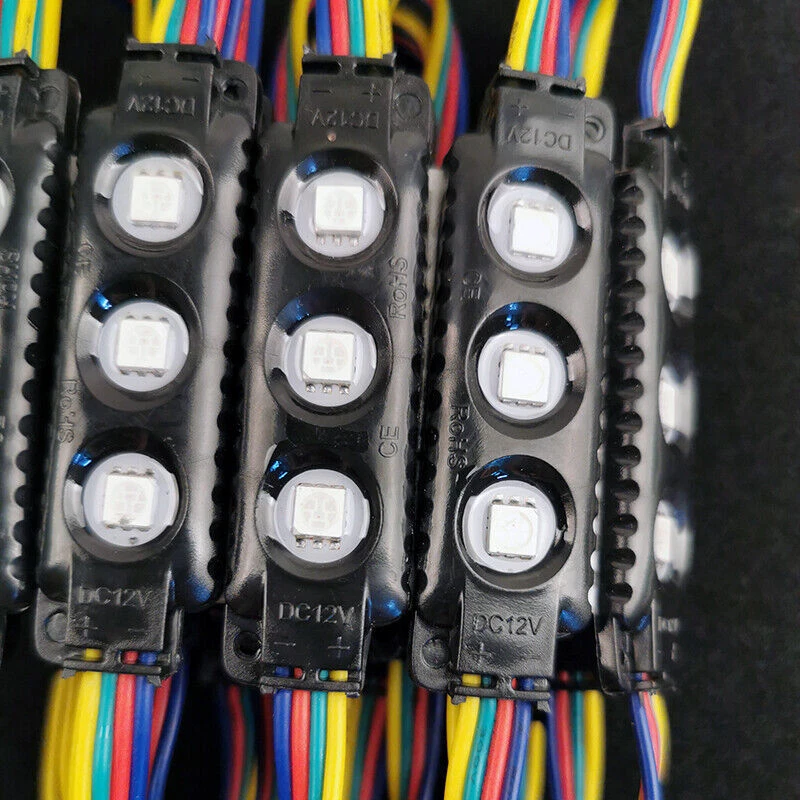 20pcs 3 LED Module 5050 RGB Sign Design 12V Waterproof window store front Lights - Image 2 of 4