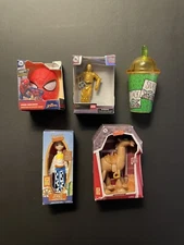 (5) ZURU Disney Mini Brands LOT Spider Man Gold C-3PO Toy Story Star Wars