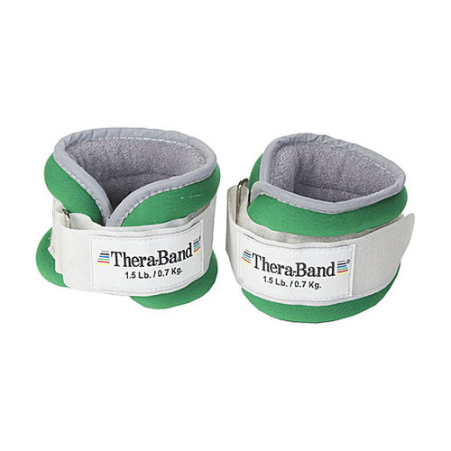 THERABAND KNÖCHEL HANDGELENK GEWICHTE 1,5 Pfund je 3 Pfund PAAR verstellbar Reha Übung GRN - Bild 1 von 3