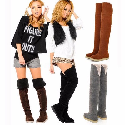 sexy thigh high flat boots