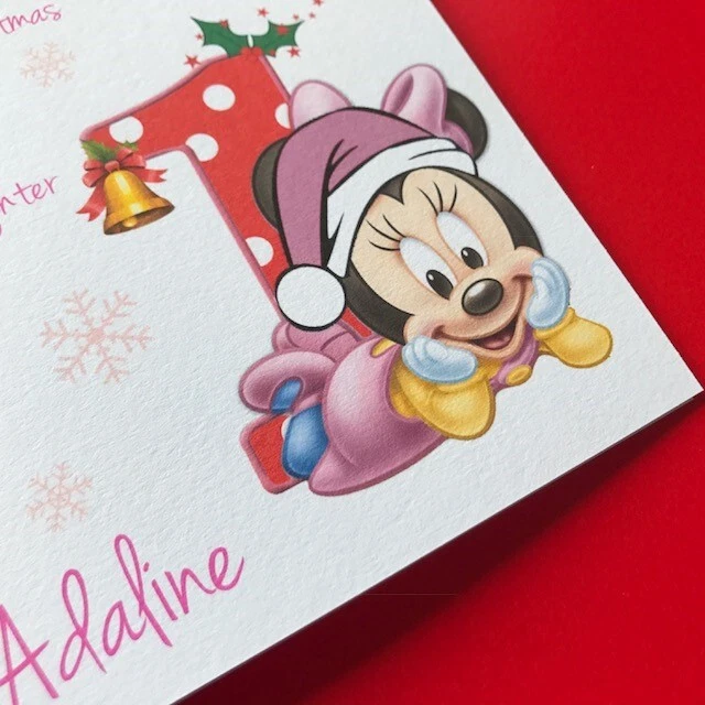 First Christmas Card Granddaughter Daughter Niece Personalised Baby Girl's 1st - Image 4 of 4