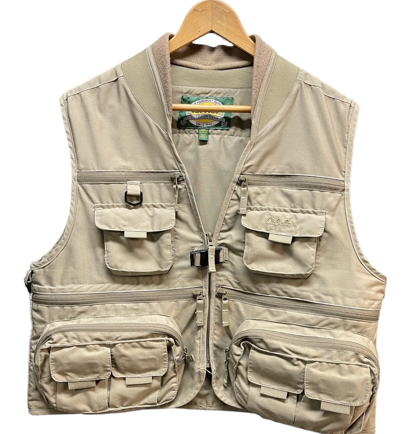 Cabelas Fly Fishing Vest Outdoor Size Medium Multi Pockets