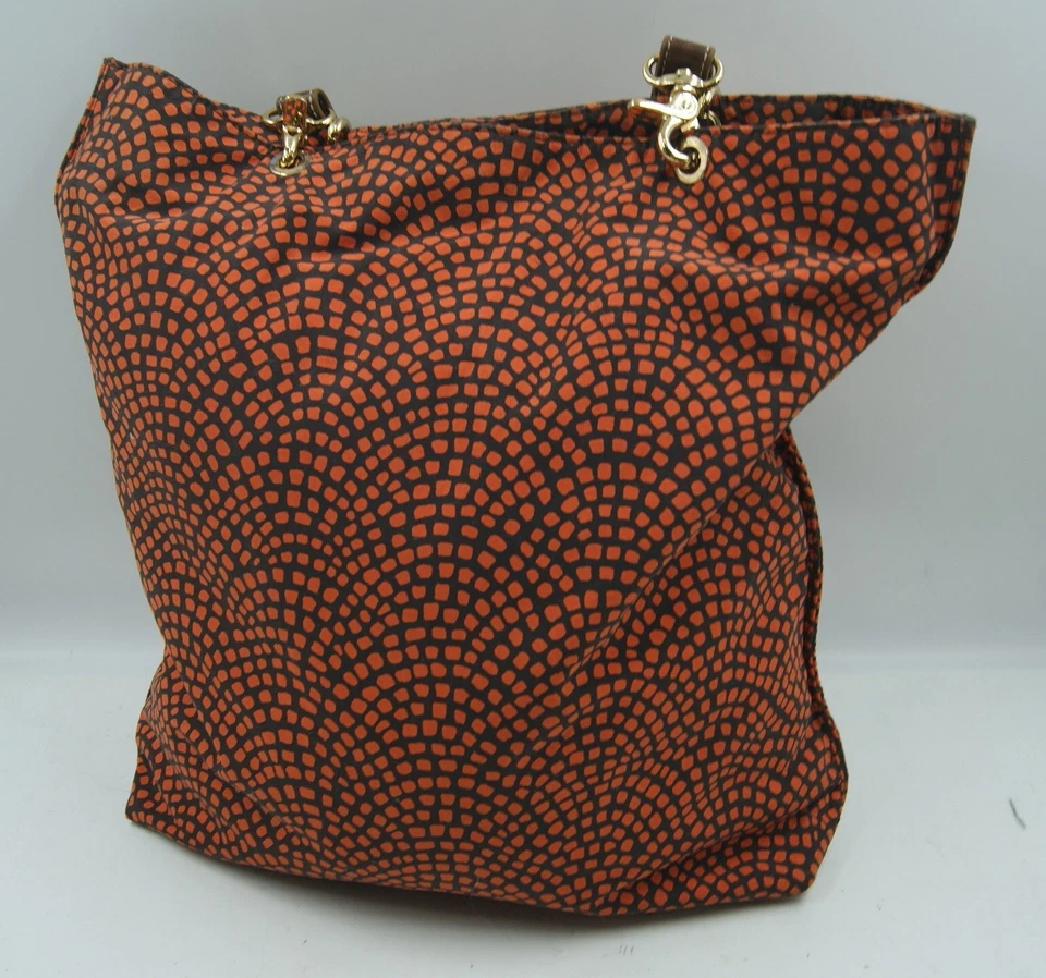 Bolsa tote feminina J. MCLaughlin laranja preta bolsos internos bolsa de ombro magnética - Imagem 2 de 4