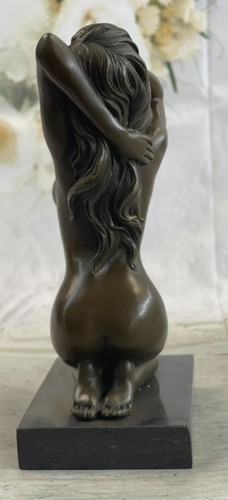Handmade Sexy Nude Female Bronze Sculpture Marble Base Statue Figure Sculpture - Picture 6 of 10