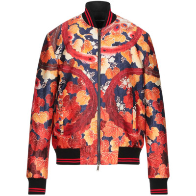 DSQUARED2 Jacket Silk Autumn Peacock Print Bomber Jacket Size 48 - RP £1475.00