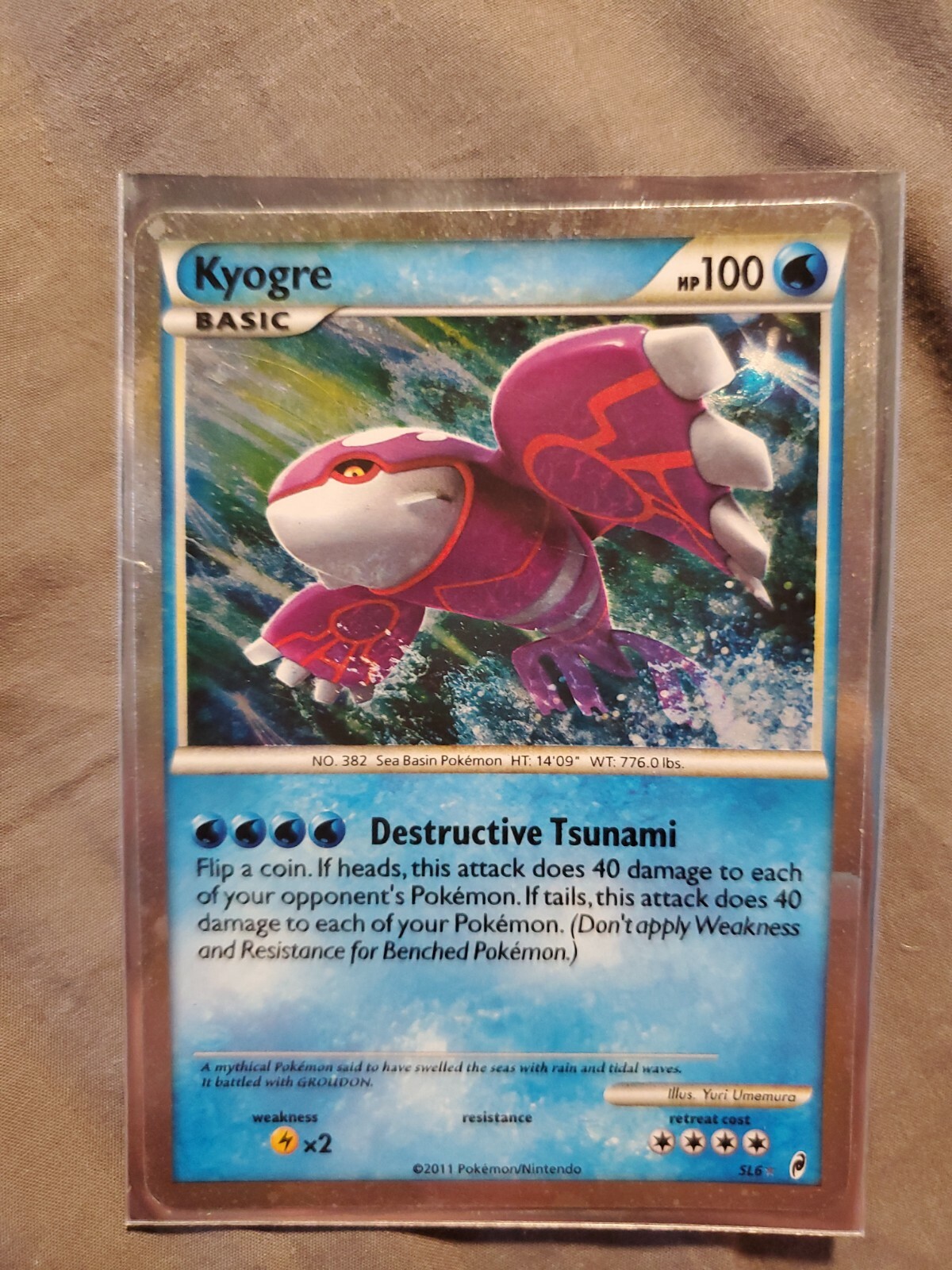 Pokémon TCG Kyogre Call of Legends SL6 Holo Shiny Holo Rare